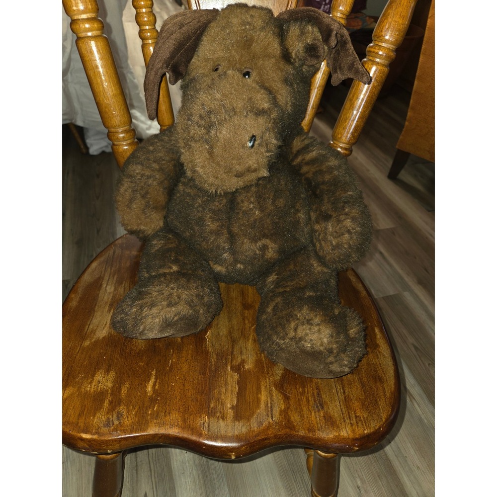 Unipak Brown Moose Plush Stuffed Animal Floppy Antlers Woodland Toy